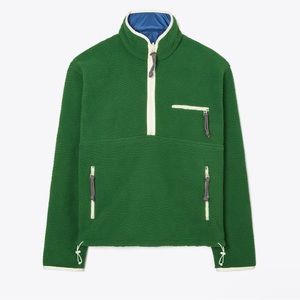 Tory Sport/Tory Burch REVERSIBLE NYLON FLEECE PULLOVER JACKET. Size small.